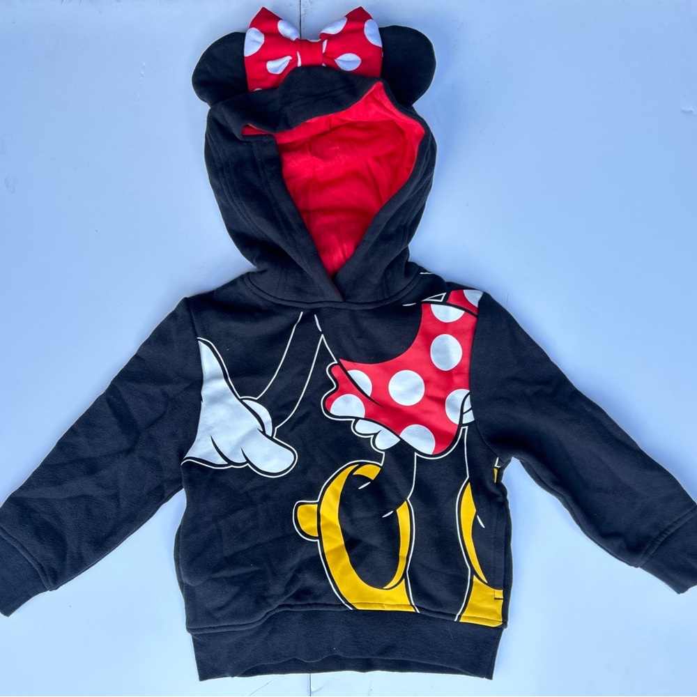 Disney Kids Minnie Mouse Hoodie - Black, Red, and Yellow